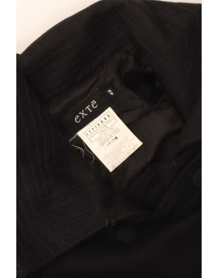 Exte Damen Pea Coat IT 48 XL Schwarze Wolle