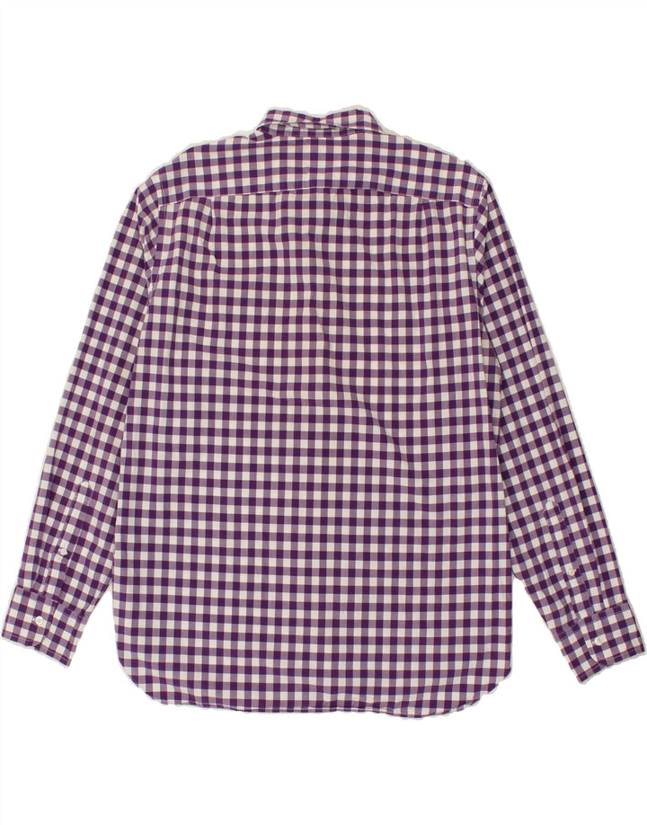 J. CREW Mens Shirt Size 16 1/2 Large Purple Gingham Cotton Vintage J. Crew and Second-Hand J. Crew from Messina Hembry 