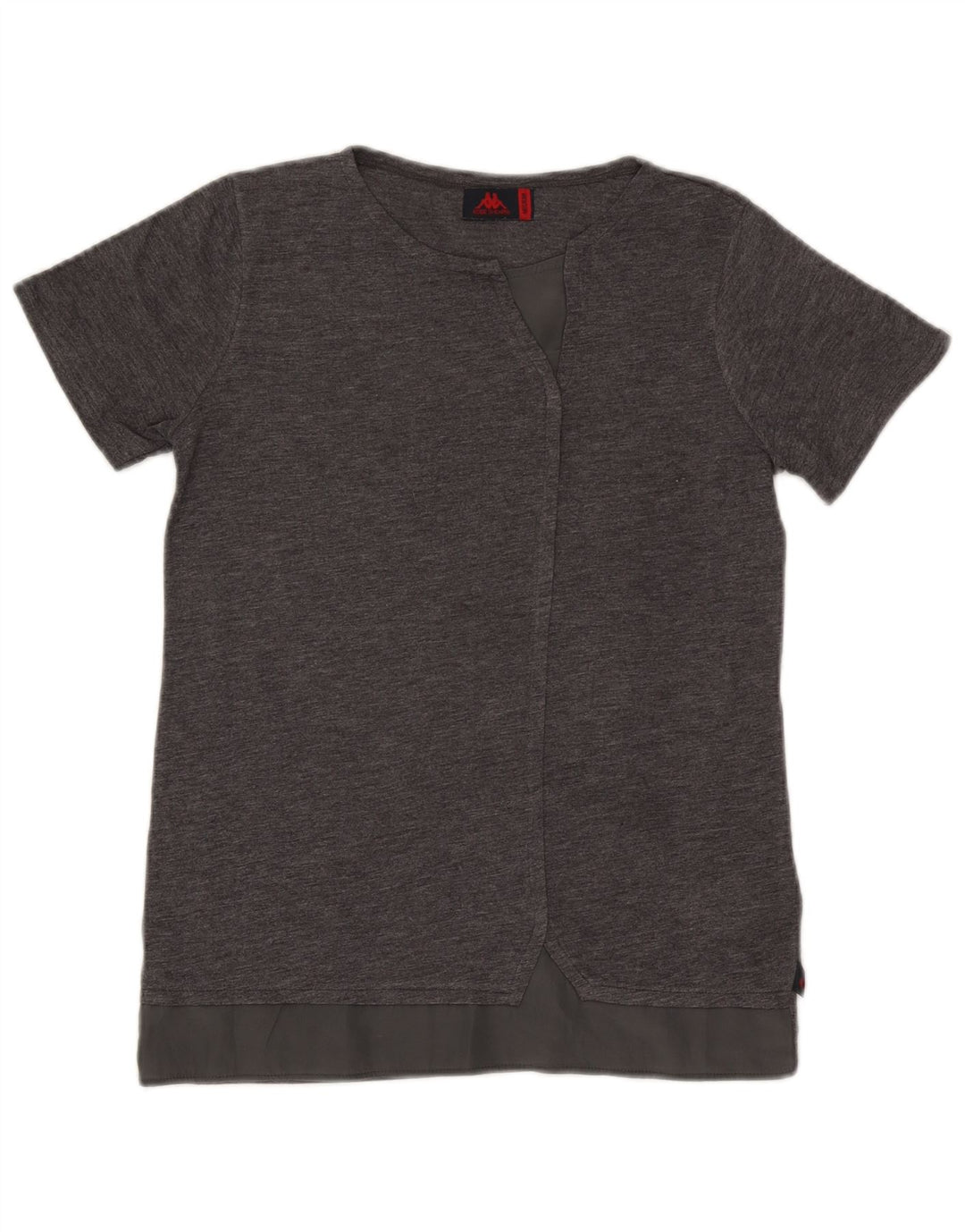 Kappa Damen T-Shirt Top UK 12 Mittelgraues Polyester