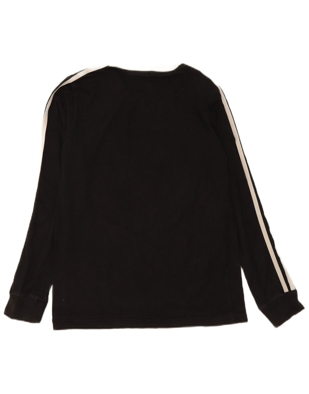 Adidas Damen Top Langarm UK 10 Small Schwarz Baumwolle