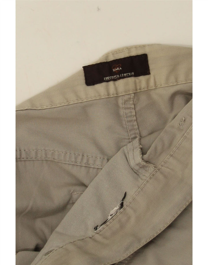 Gerade Freizeithose für Herren von Zara, W38, L33, Grau