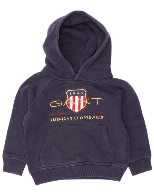 Gant Baby-Jungen-Kapuzenpullover mit Grafik, 18–24 Monate, marineblaue Baumwolle