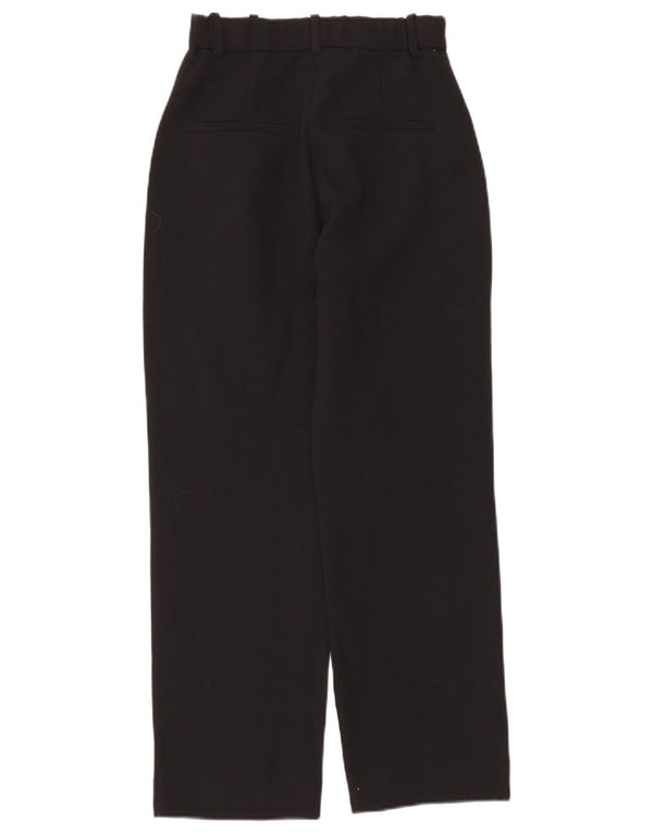 Abercrombie & Fitch Damen Freizeithose mit hoher Taille US 00 2XS W24 L28 Bla