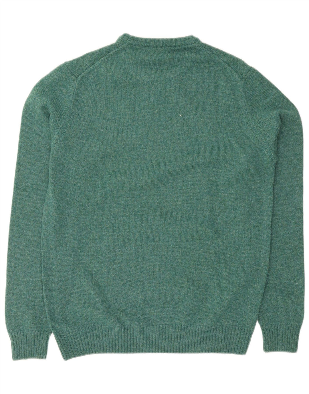Trussardi Herren-Pullover mit Rundhalsausschnitt, mittelgrüne Wolle