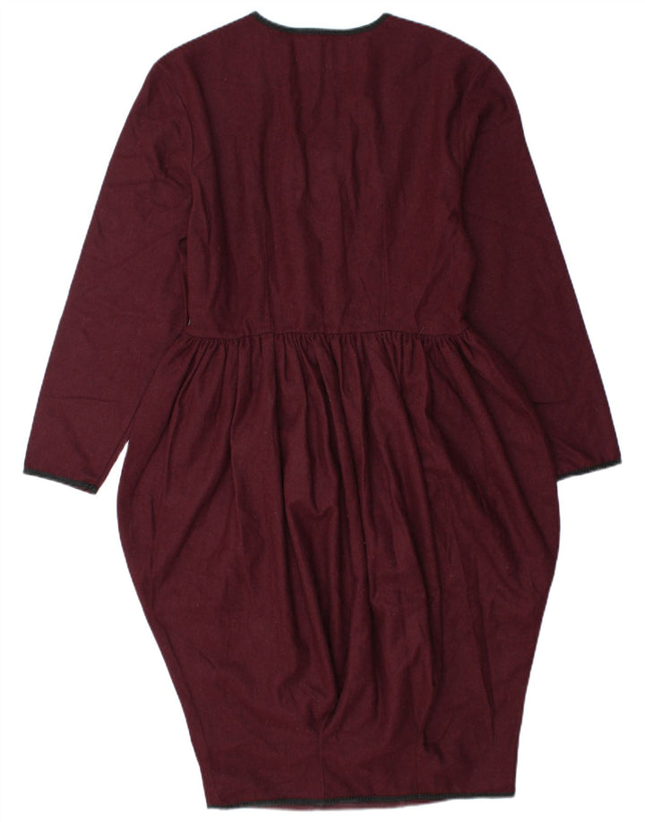 Vintage Damen Bubble Kleid IT 42 Medium Burgund