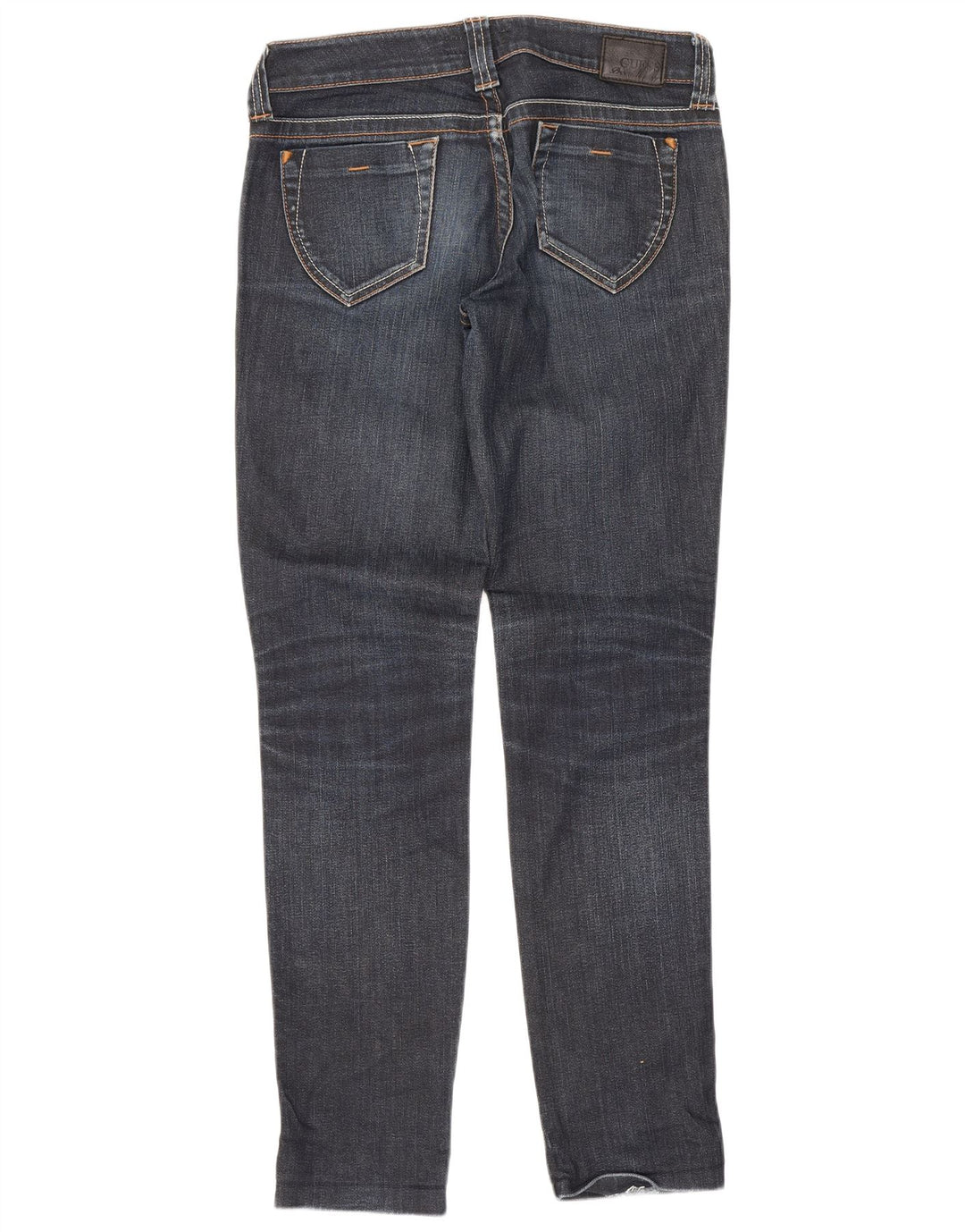 Guess Damen Slim Jeans W27 L29 Marineblaue Baumwolle