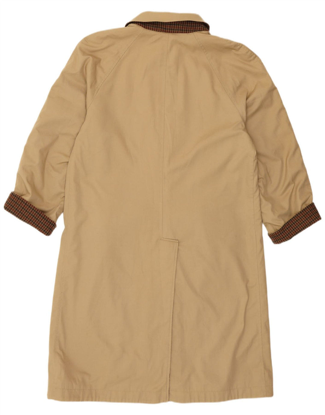 Vintage Damen Wendemantel EU 48 2XL Braune Hahnentrittwolle