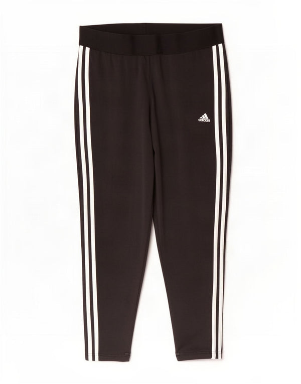 Adidas Damen Leggings UK 20/22 XL Schwarz Baumwolle