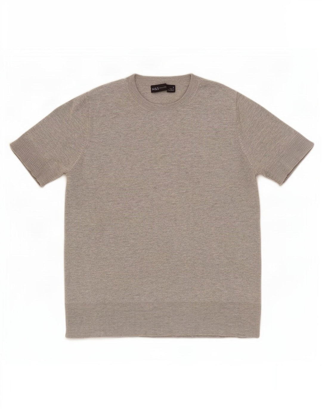 Marks & Spencer Damen Crop T-Shirt Top UK 8 Small Grau