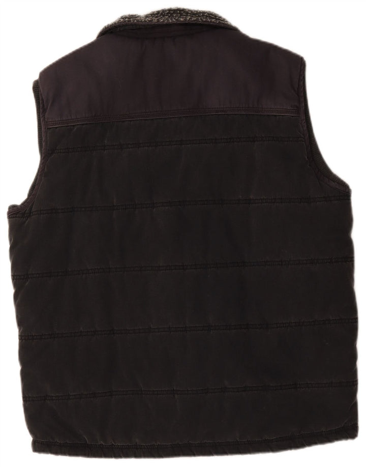 Fat Face Herren Wattierte Weste UK 40 Large Grau Baumwolle