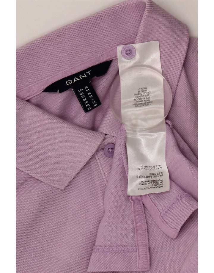 Gant Damen Poloshirt UK 12 Medium Lila Baumwolle