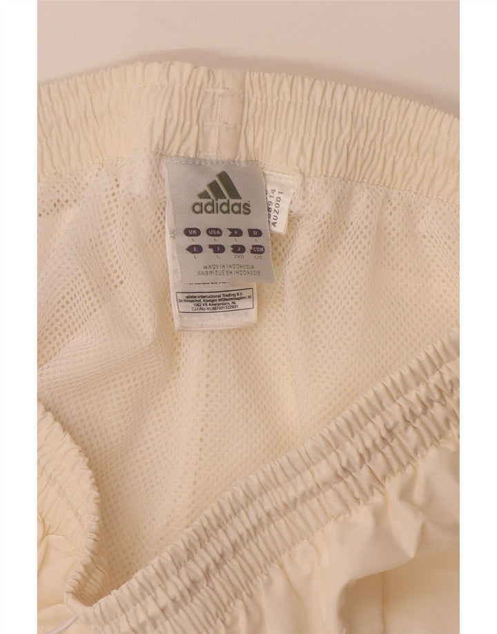 ADIDAS Herren-Bermuda-Sportshorts, groß, aus weißem Polyester