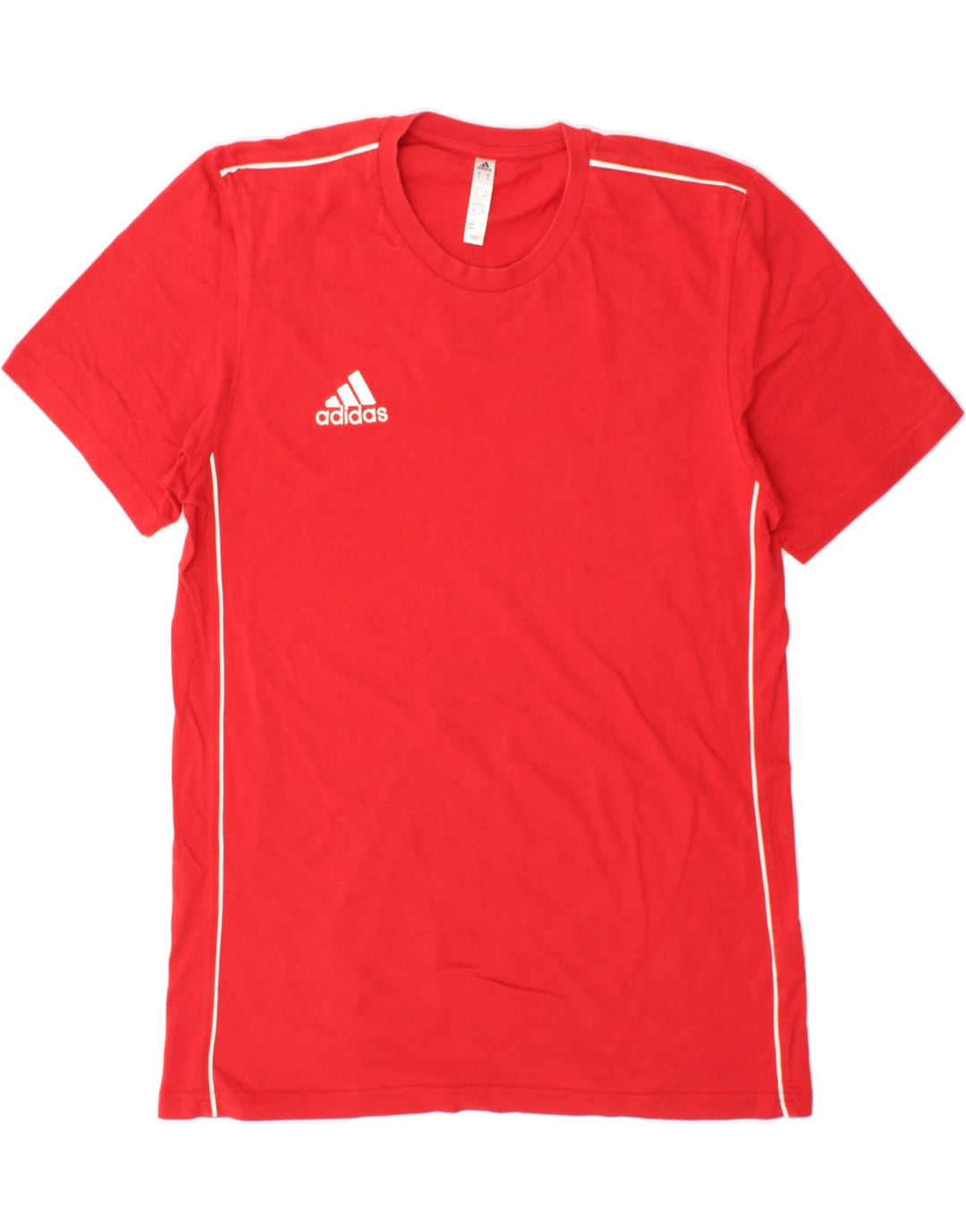 ADIDAS Mens T-Shirt Top Medium Red Cotton Vintage Adidas and Second-Hand Adidas from Messina Hembry 
