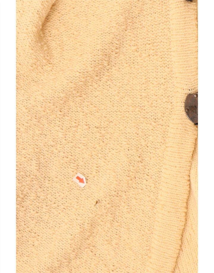 ARTELANA Ärmelloser Damen-Cardigan-Pullover UK 10 Small Gelb