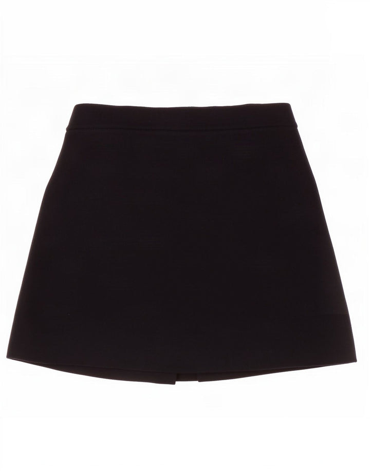 Zara Damen Minirock Small W26 Schwarze Viskose
