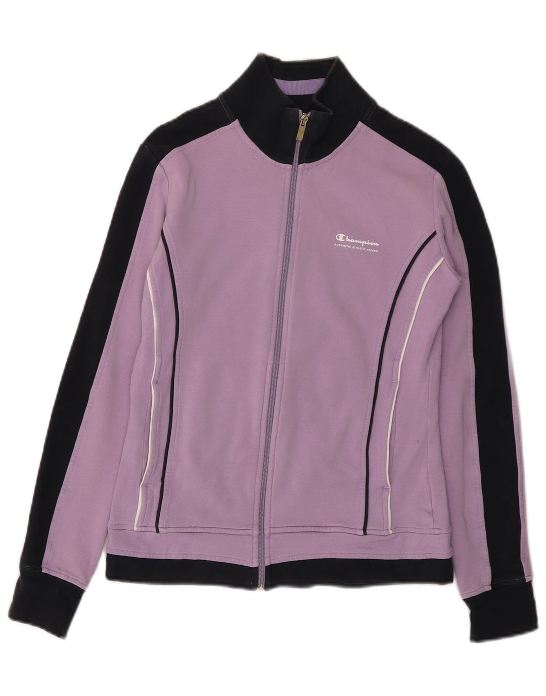 CHAMPION Damen-Trainingsanzug-Top-Jacke, UK 12, mittelviolett, Farbblock
