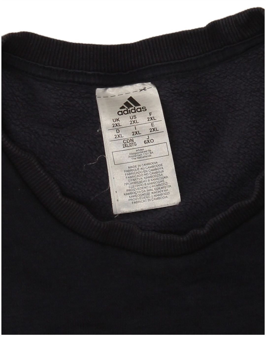 Adidas Herren Sweatshirt Pullover 2XL Marineblau Baumwolle