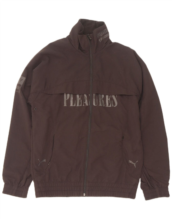 Puma Herren Pleasures Graphic Trainingsanzug Top Jacke Small Schwarz Nylon