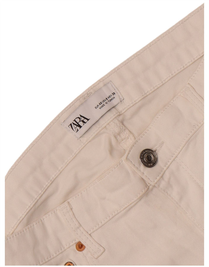 Zara Damen Slim Freizeithose EU 40 Medium W30 L27 Weiß