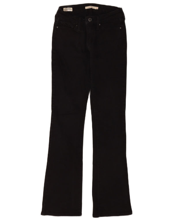 Levi's Damen 715 Bootcut Jeans W26 L32 Schwarze Baumwolle