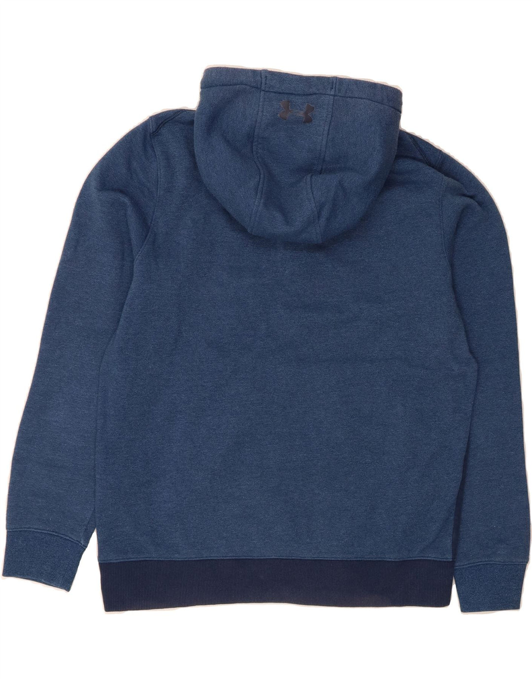 UNDER ARMOUR Mens Cold Gear Hoodie Jumper Medium Navy Blue Colourblock Vintage Under Armour and Second-Hand Under Armour from Messina Hembry 