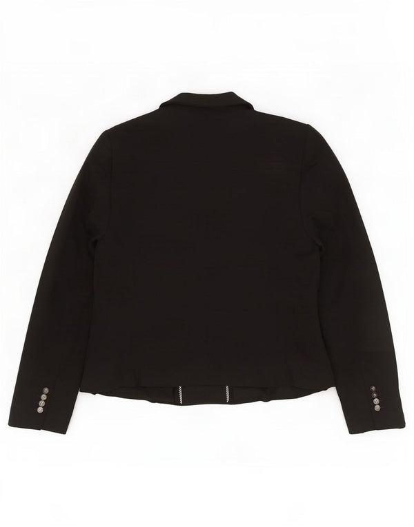 Marks & Spencer Damen-Blazer mit maßgeschneiderter Passform, Gr. 14, mittelschwarz