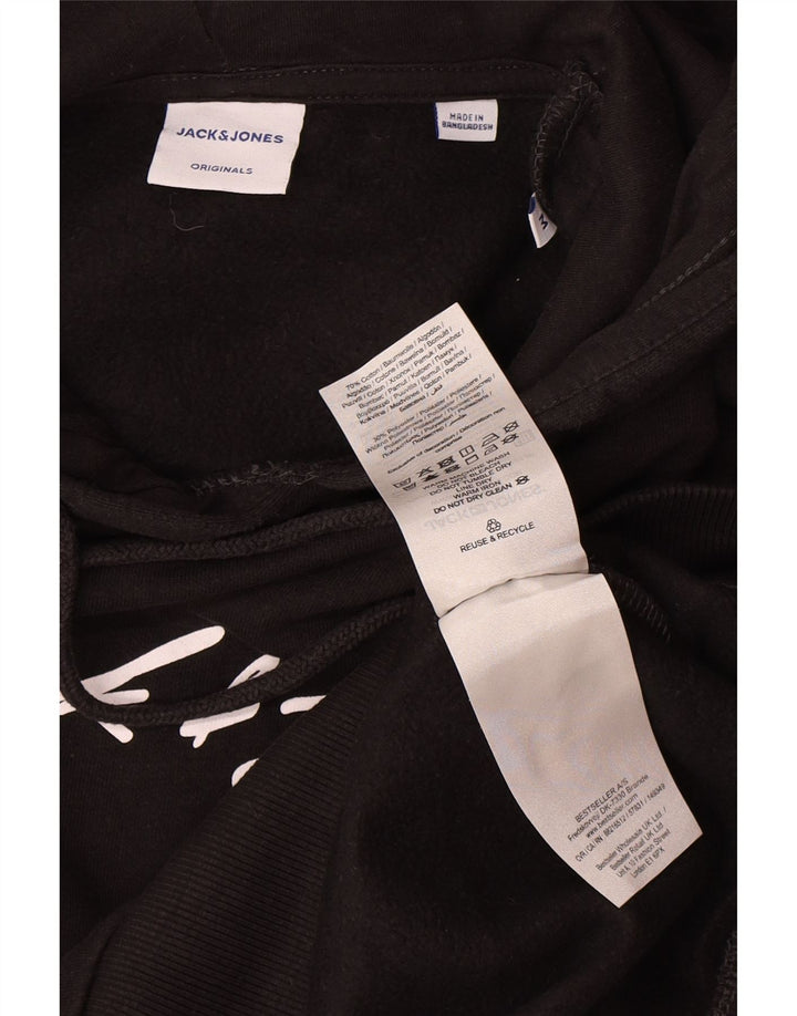 Jack & Jones Herren-Kapuzenpullover mit Grafik, mittelschwarz, Baumwolle