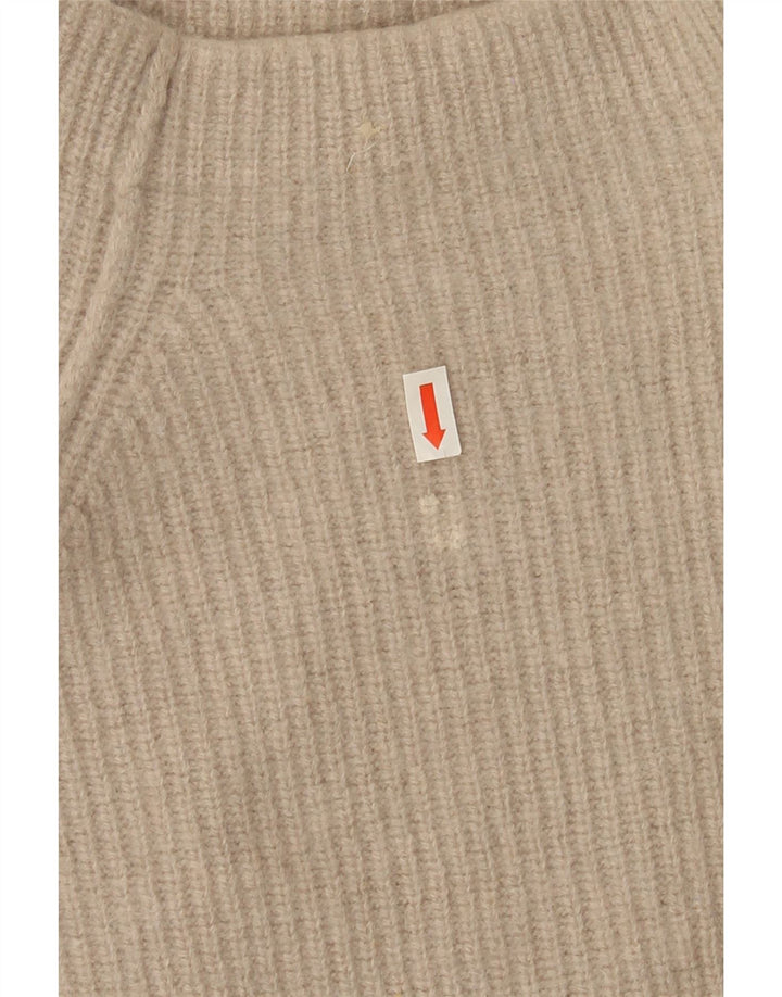 Massimo Dutti Damen Rollkragenpullover Pullover UK 12 Mittelbeige Wolle