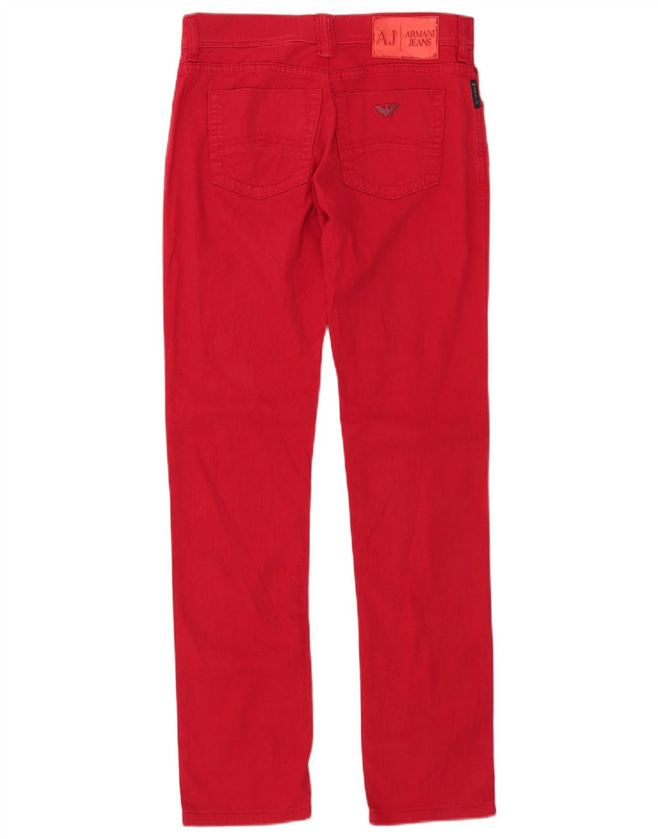 ARMANI Damen Slim Jeans W29 L30 Rote Baumwolle
