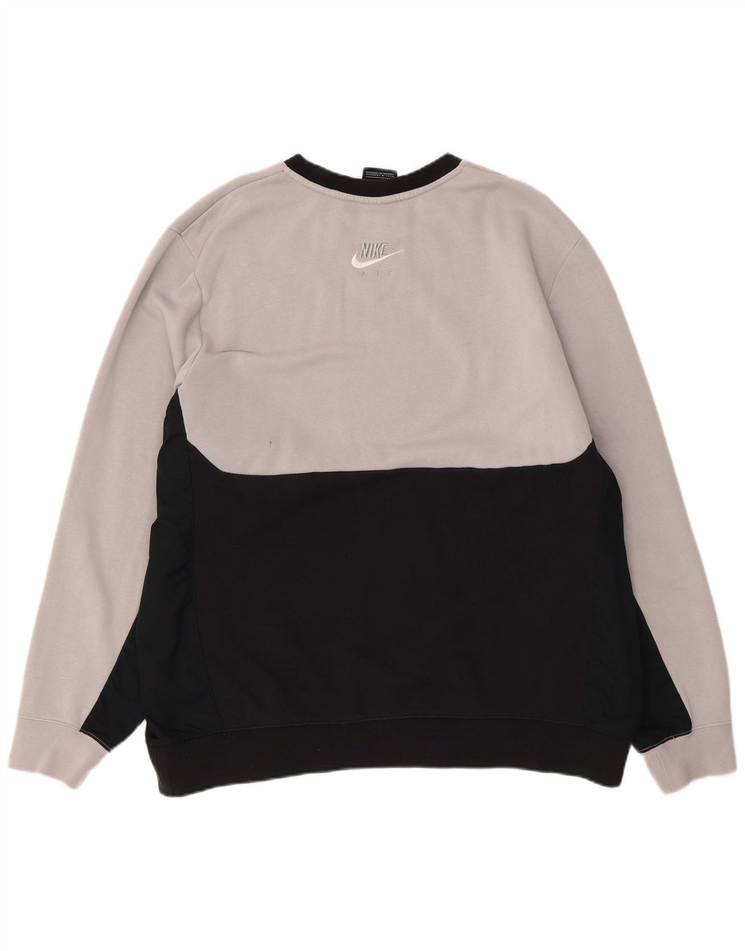 NIKE Herren Sweatshirt Pullover XL Grau Colourblock Baumwolle