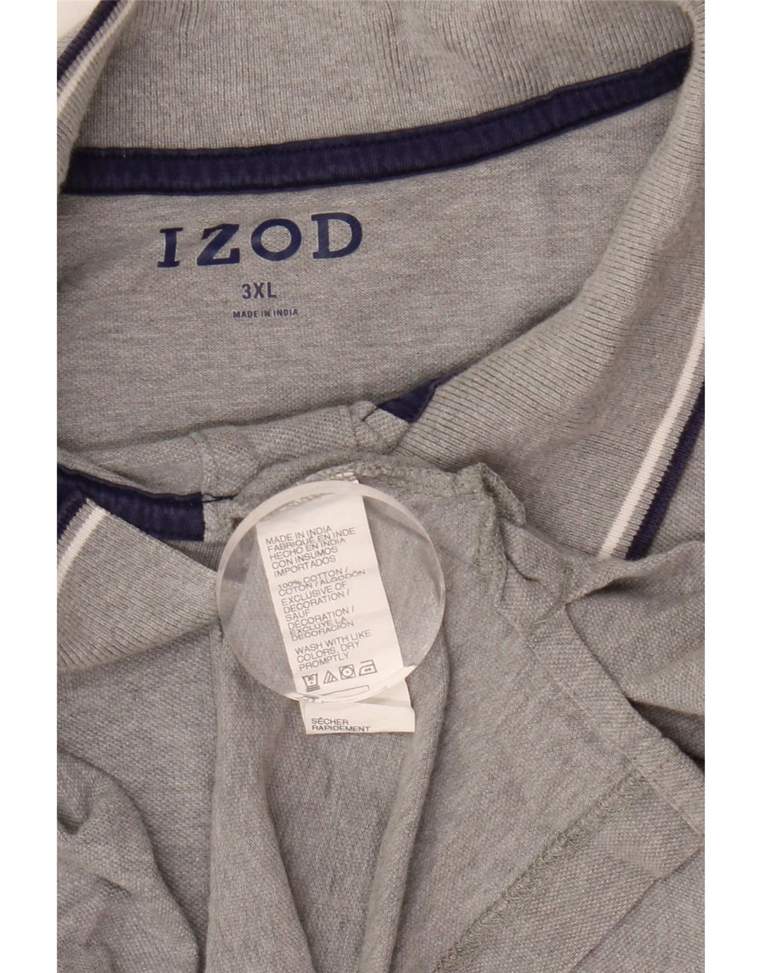 Izod Herren Poloshirt 3XL Grau Baumwolle