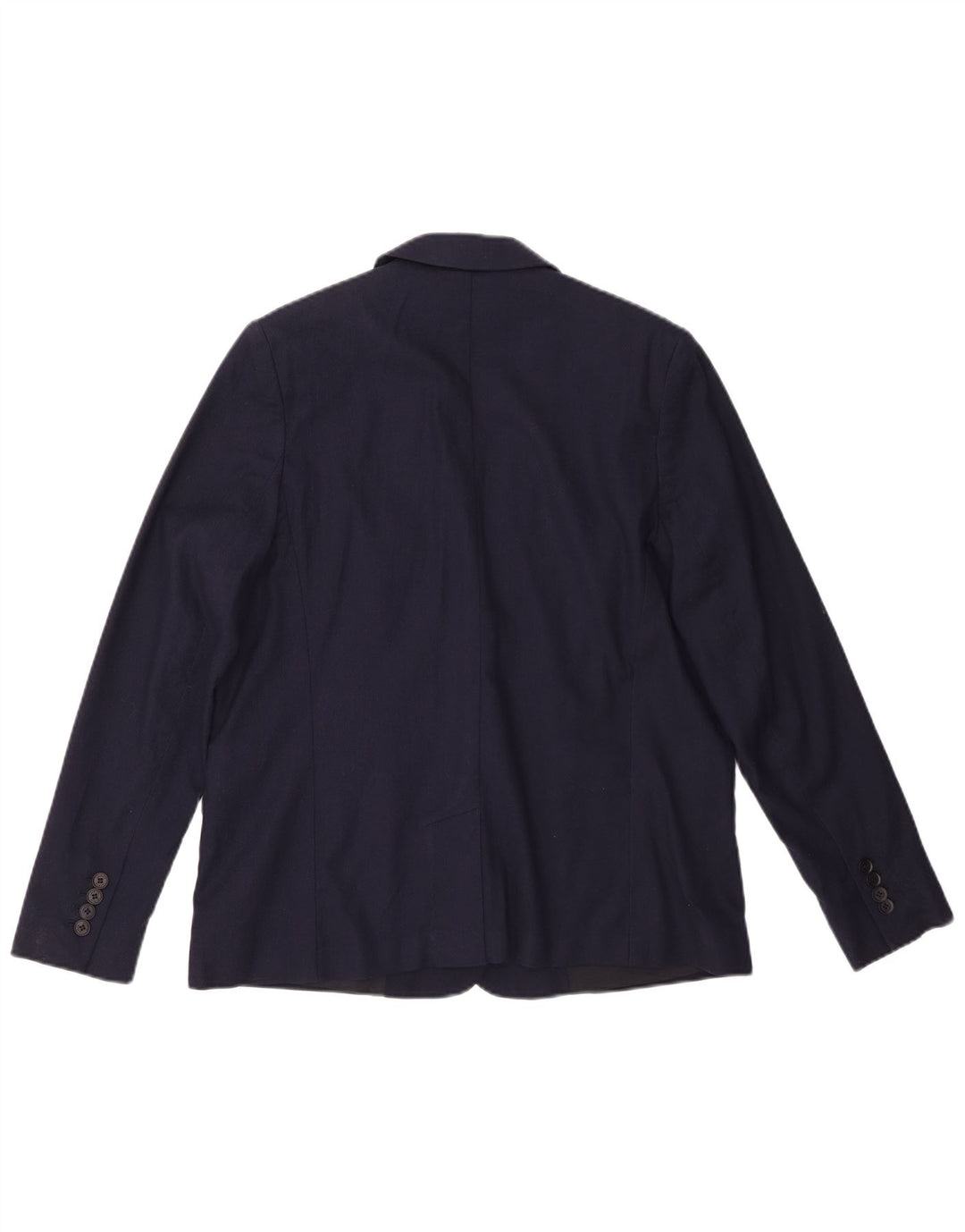 Lacoste Damen-Blazerjacke mit 1 Knopf, Größe 44, große marineblaue Baumwolle