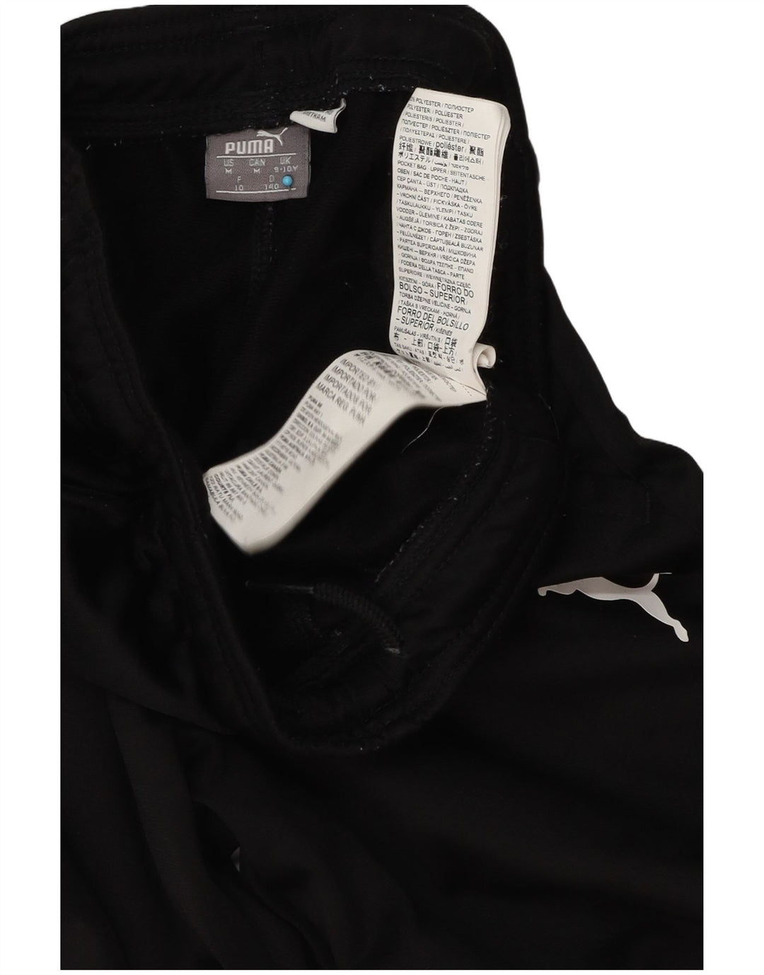 Puma Trainingshose für Jungen, 9–10 Jahre, schwarzes Polyester