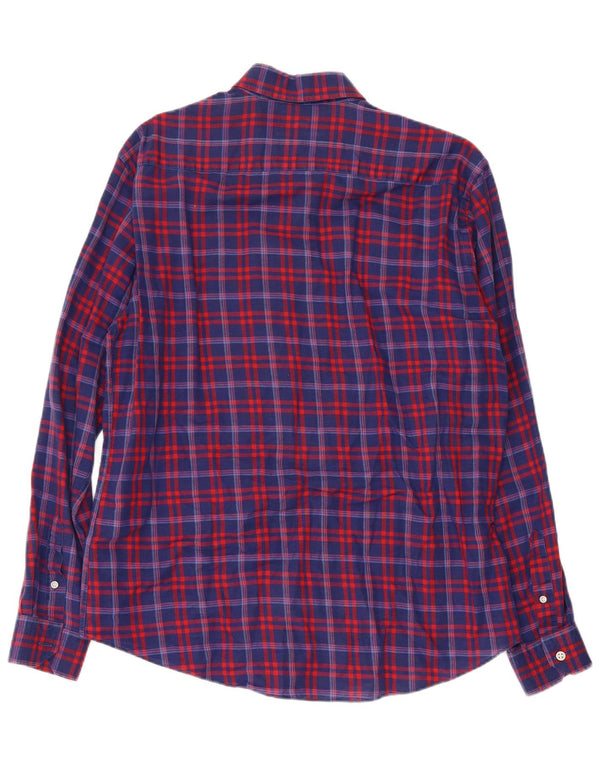 Harmont & Blaine Mens Narrow Fit Shirt 2XL Blue Check Cotton
