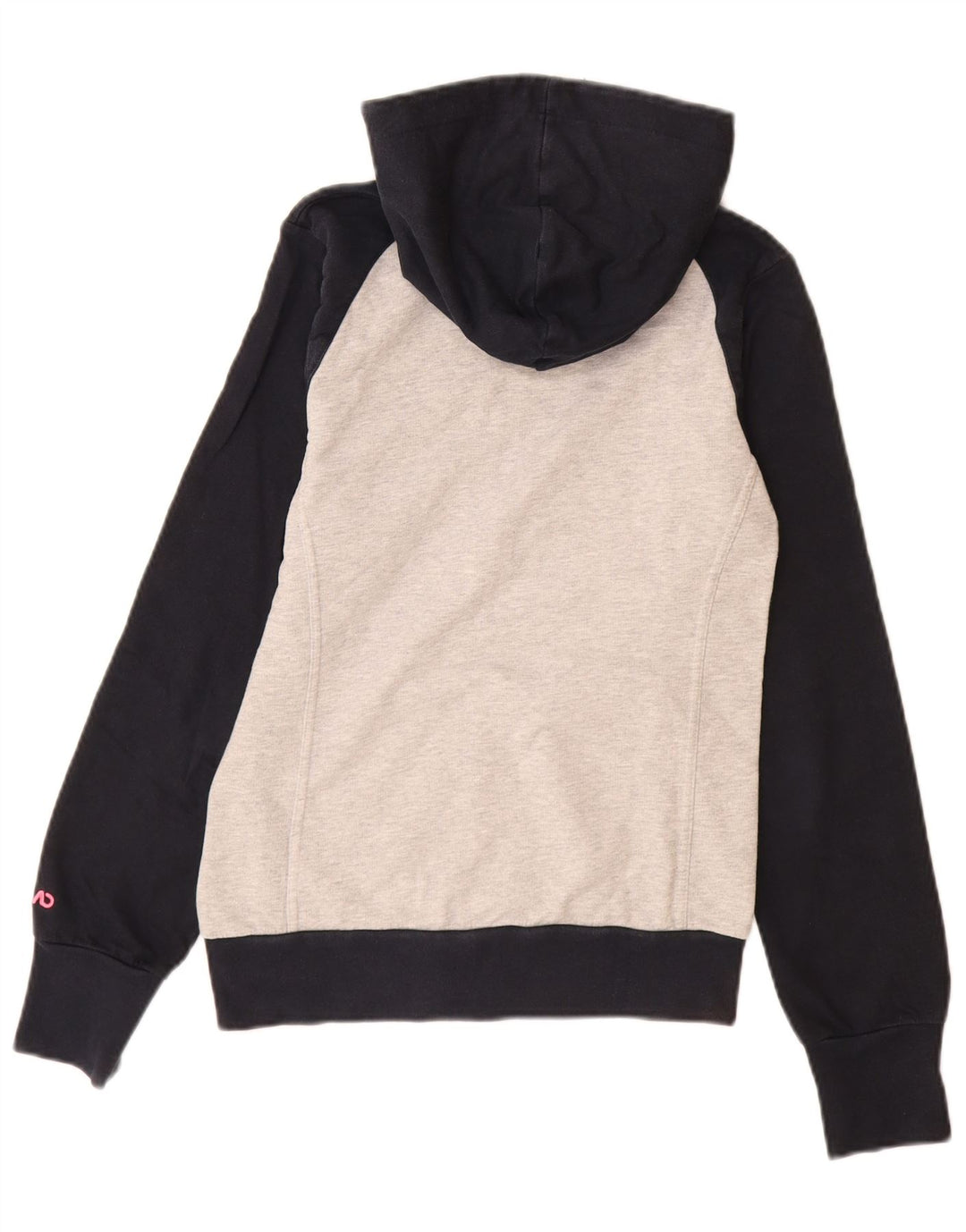 Nike Damen-Kapuzenpullover mit Reißverschluss, Gr. 10, Größe S, Grau, Farbblock