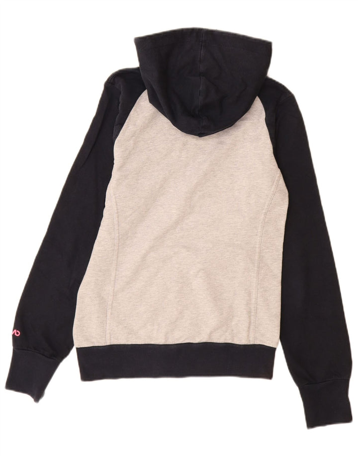 Nike Damen-Kapuzenpullover mit Reißverschluss, Gr. 10, Größe S, Grau, Farbblock