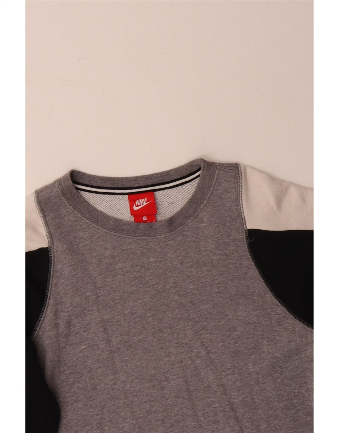 Nike Herren Sweatshirt Pullover XS Grau Colourblock Baumwolle