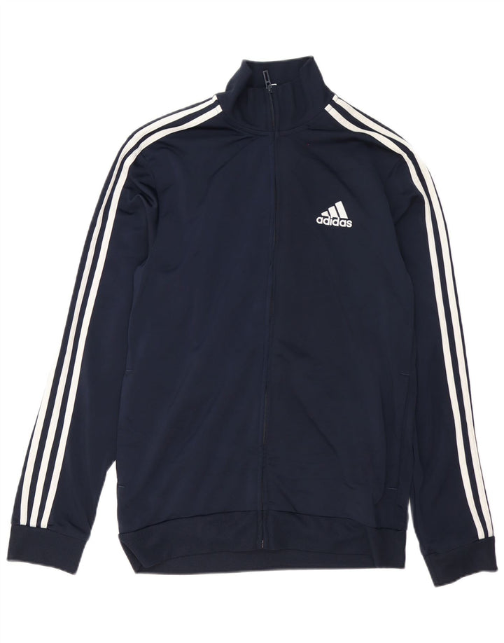 Adidas Herren Trainingsanzug Top Jacke UK 40/42 Medium Marineblau Polyester