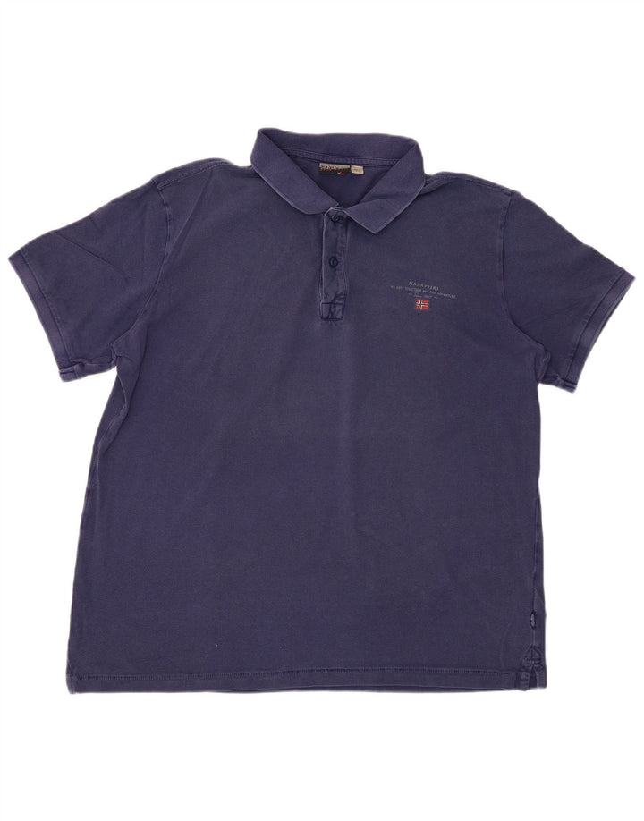NAPAPIJRI Herren-Poloshirt, groß, marineblau, Baumwolle