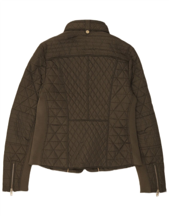 Marks & Spencer Damen Steppjacke UK 14 Large Khaki Polyester