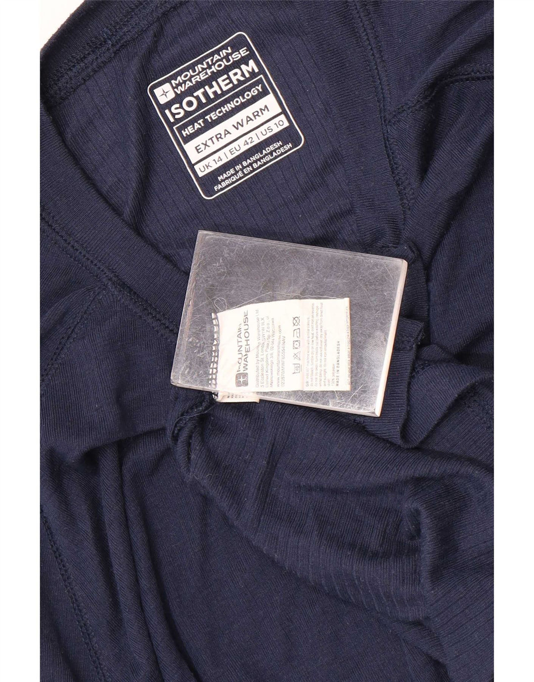 Mountain Warehouse Damen-Oberteil, langärmlig, UK 14, Größe L, Marineblau, Polyester