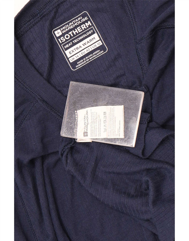 Mountain Warehouse Damen-Oberteil, langärmlig, UK 14, Größe L, Marineblau, Polyester