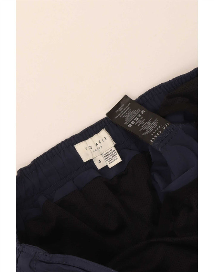 Ted Baker Herren-Badeshorts, Größe 4, groß, marineblaues Polyamid