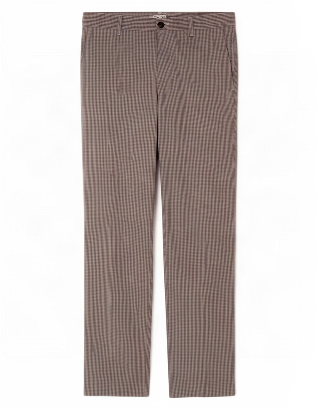 Adidas Herren Straight Chino Hose W32 L30 Grau Gingham Polyester