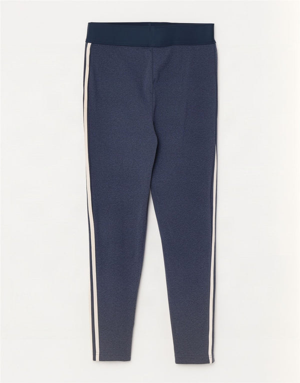 Adidas Damen Leggings UK 12/14 Medium Marineblau Baumwolle