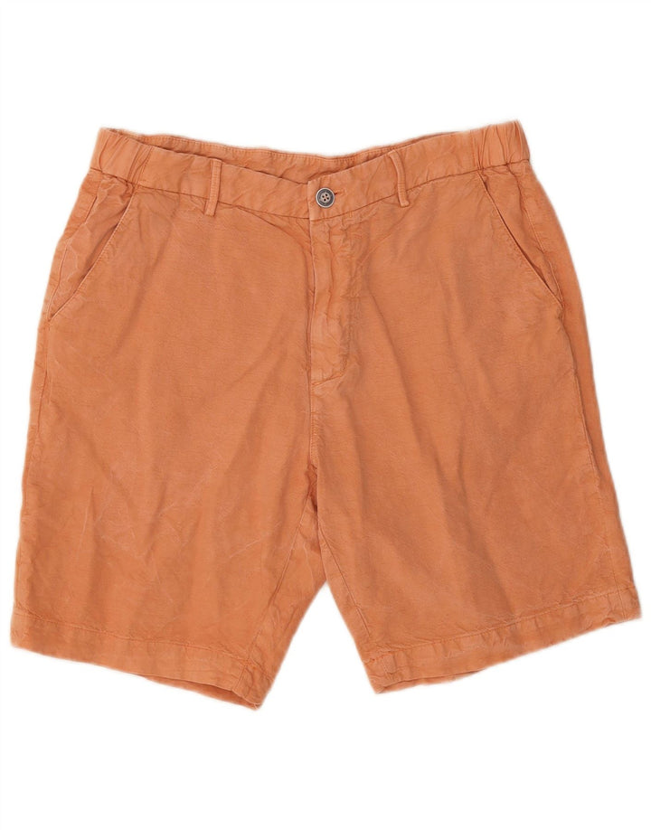 Massimo Dutti Herren Chinoshorts EU 42 Large W32 Orange Baumwolle