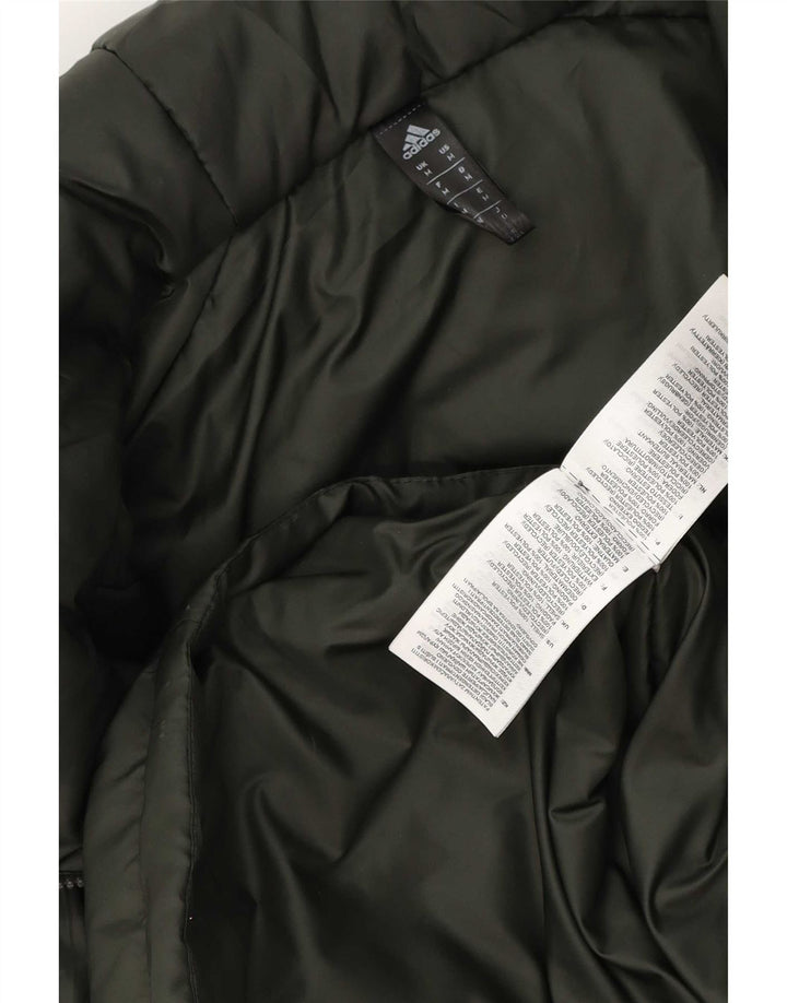 Adidas Herren Kapuzenjacke, gepolstert, UK 38, mittelgrün, Polyester