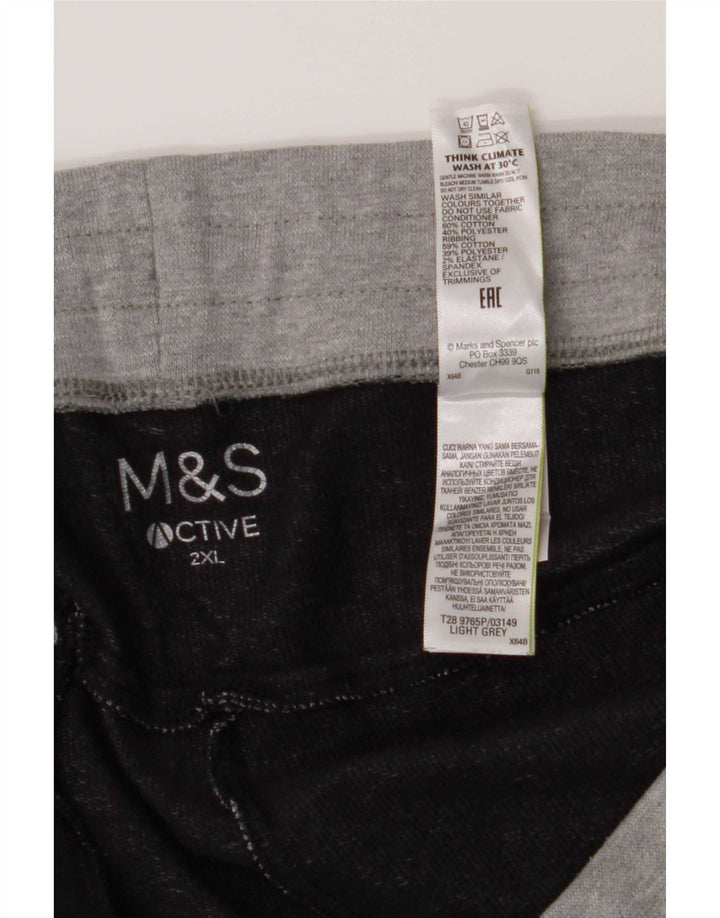 Marks & Spencer Herren Sportshorts 2XL Grau Baumwolle