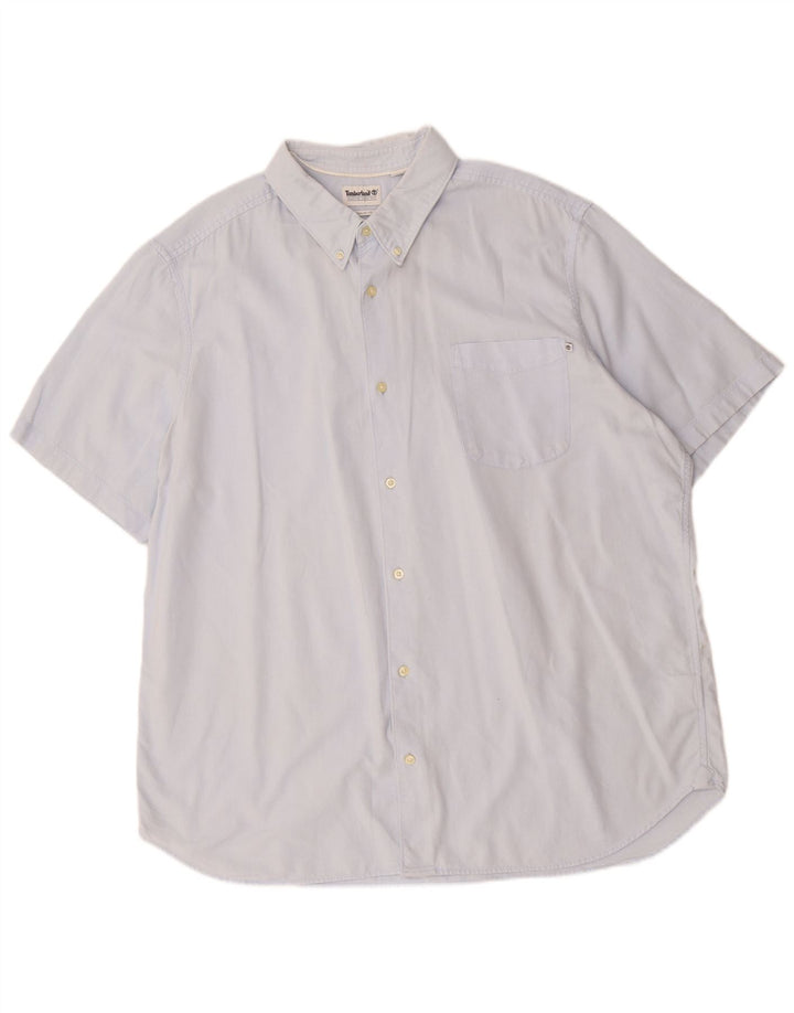 TIMBERLAND Herren Regular Fit Kurzarmhemd 3XL Blau Baumwolle