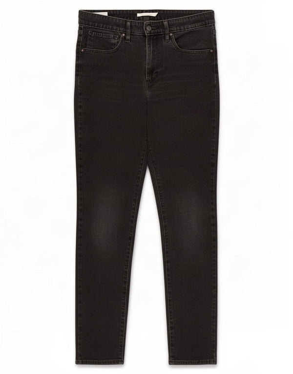 Levi's Damen 721 High Rise Skinny Jeans W30 L32 Schwarze Baumwolle